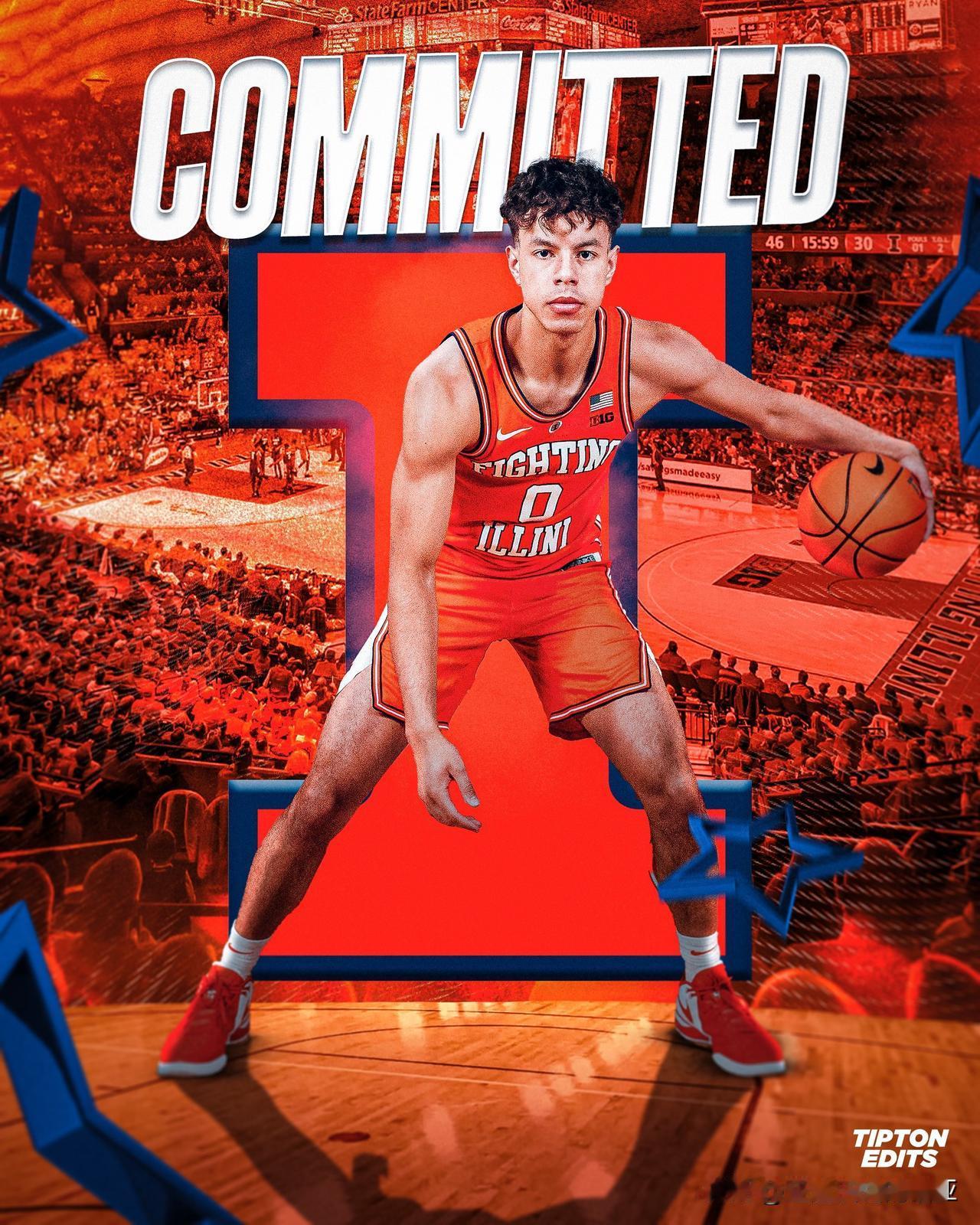 四星侧翼Lucas Morillo宣布承诺NCAA男篮 伊利诺伊大学，来自多米尼