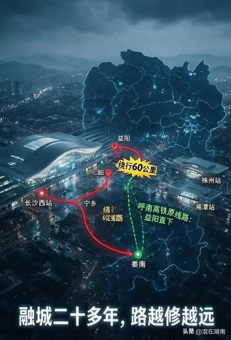 呼南高铁有必要在长沙西拐一个弯吗？
根据规划，呼南高铁湖南段到底是走益阳南下娄底