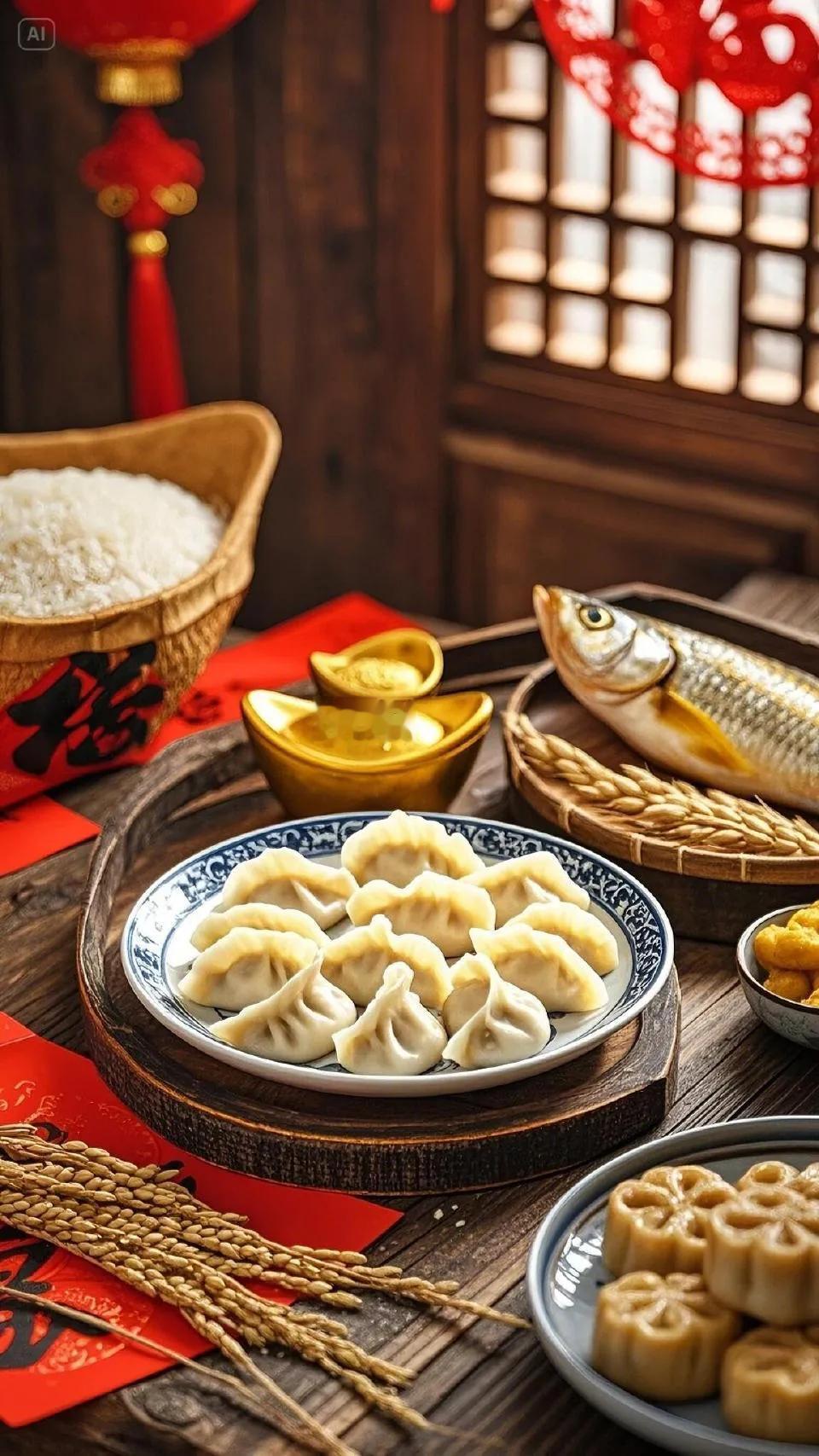 祝你新的一年，一口一个金元宝