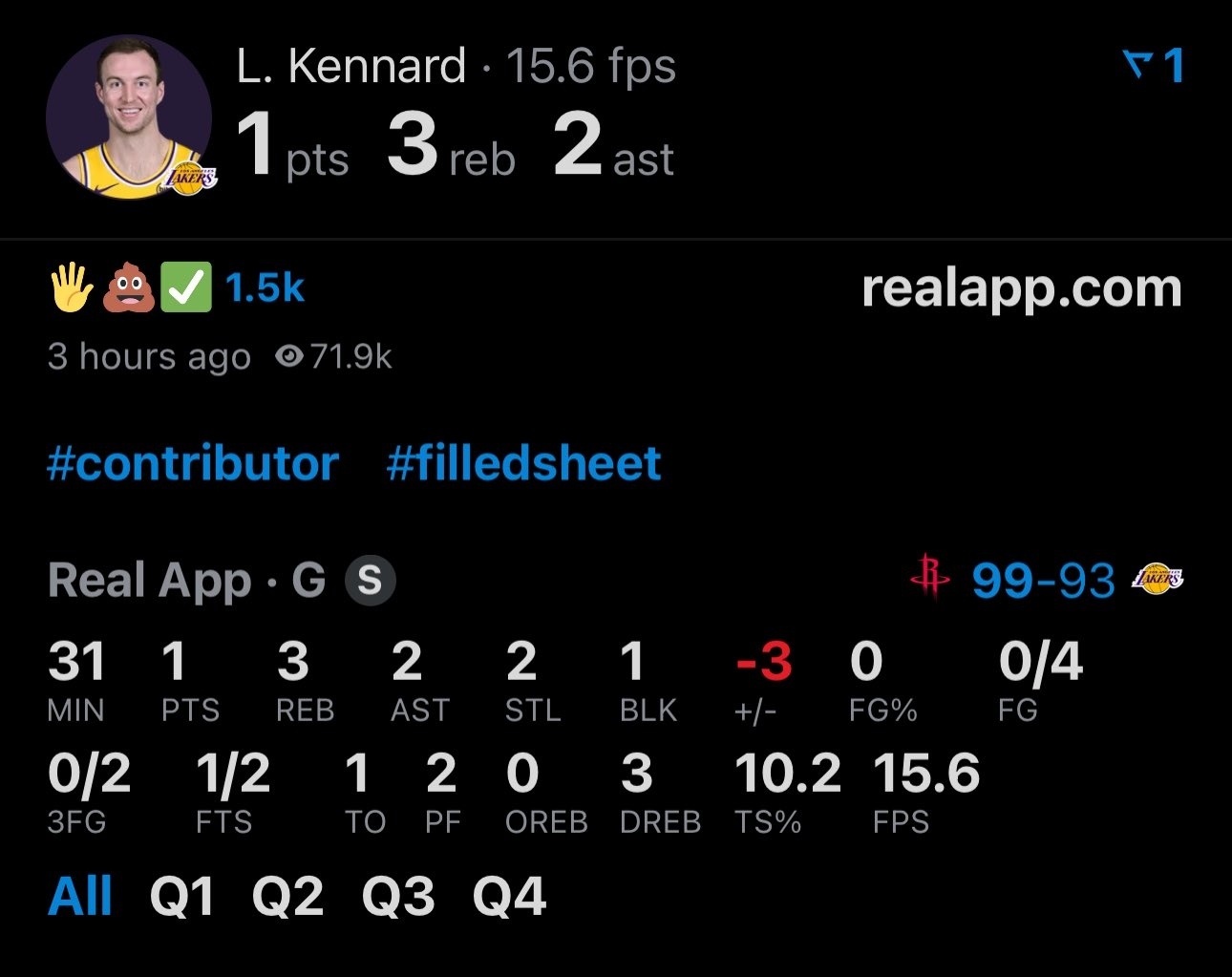 NBA 乌度卡做出调整了，让阿门汤普森去对位肯纳德，今天的肯纳德完全被限制住了！