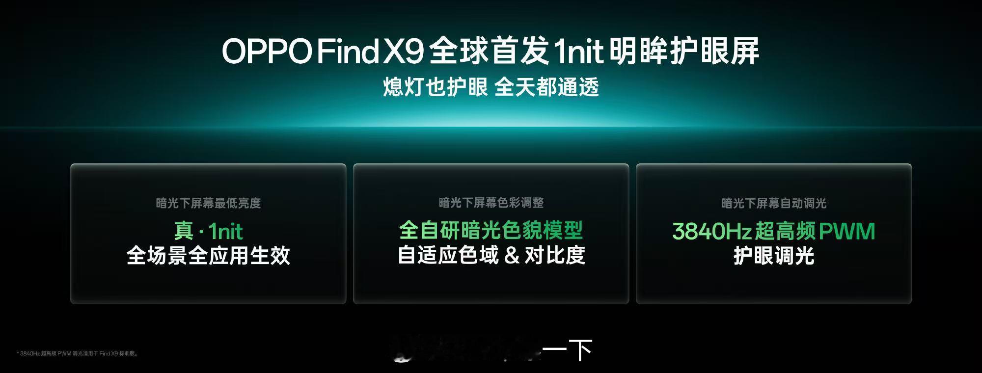 全场景1nit明眸护眼屏，OPPO Find X9系列这次终于要在屏幕上下狠功夫