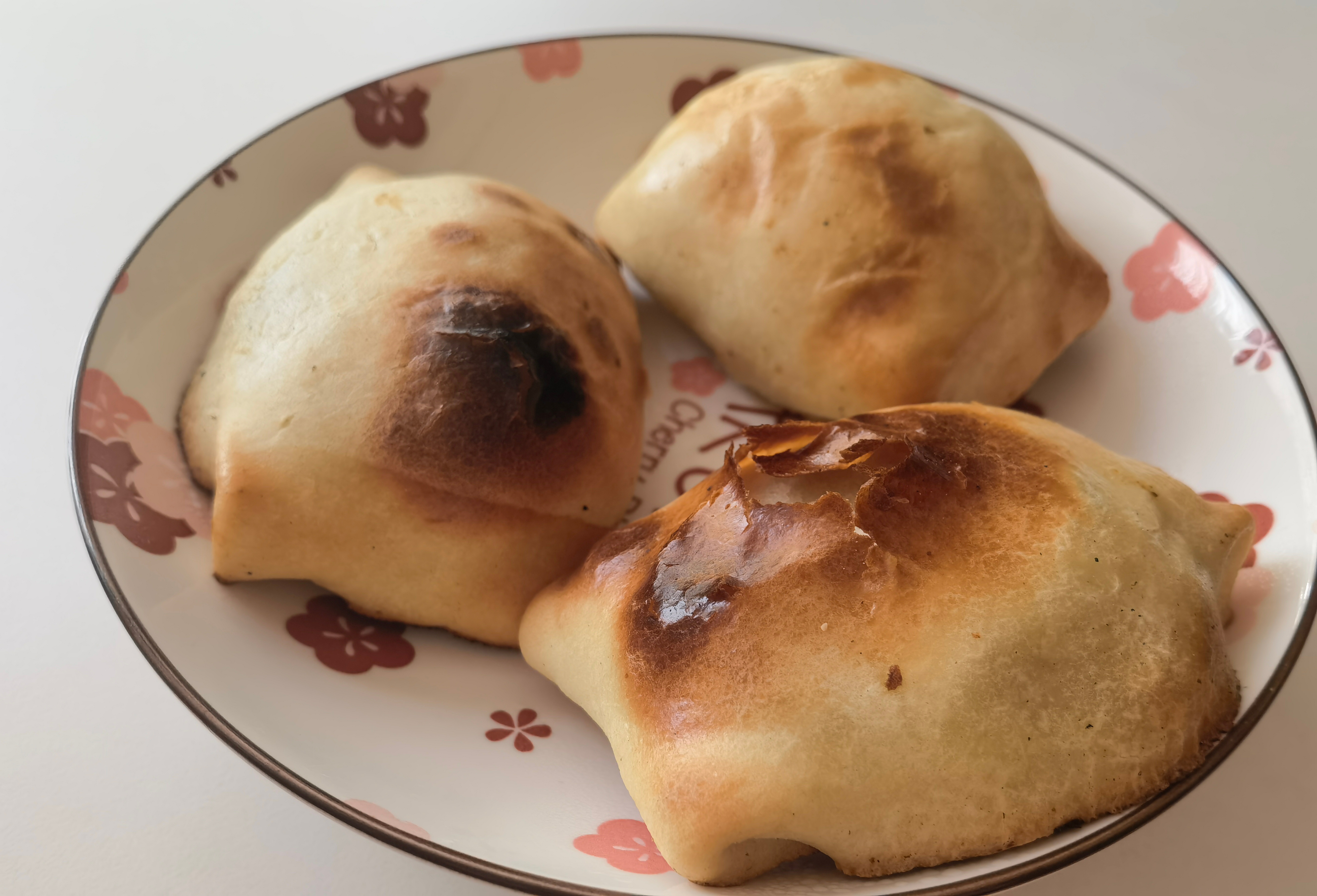 惊喜发现本地有新疆烤包子，买了几个试食，希望找回当年新疆食的美味。然后，结论是有