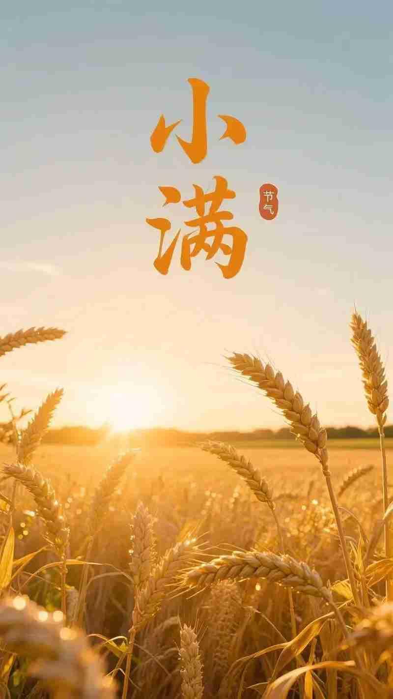 浅夏入小满，清风送安康，

朝阳温柔洒落身旁。

人生小满胜万全，学会知足学会释