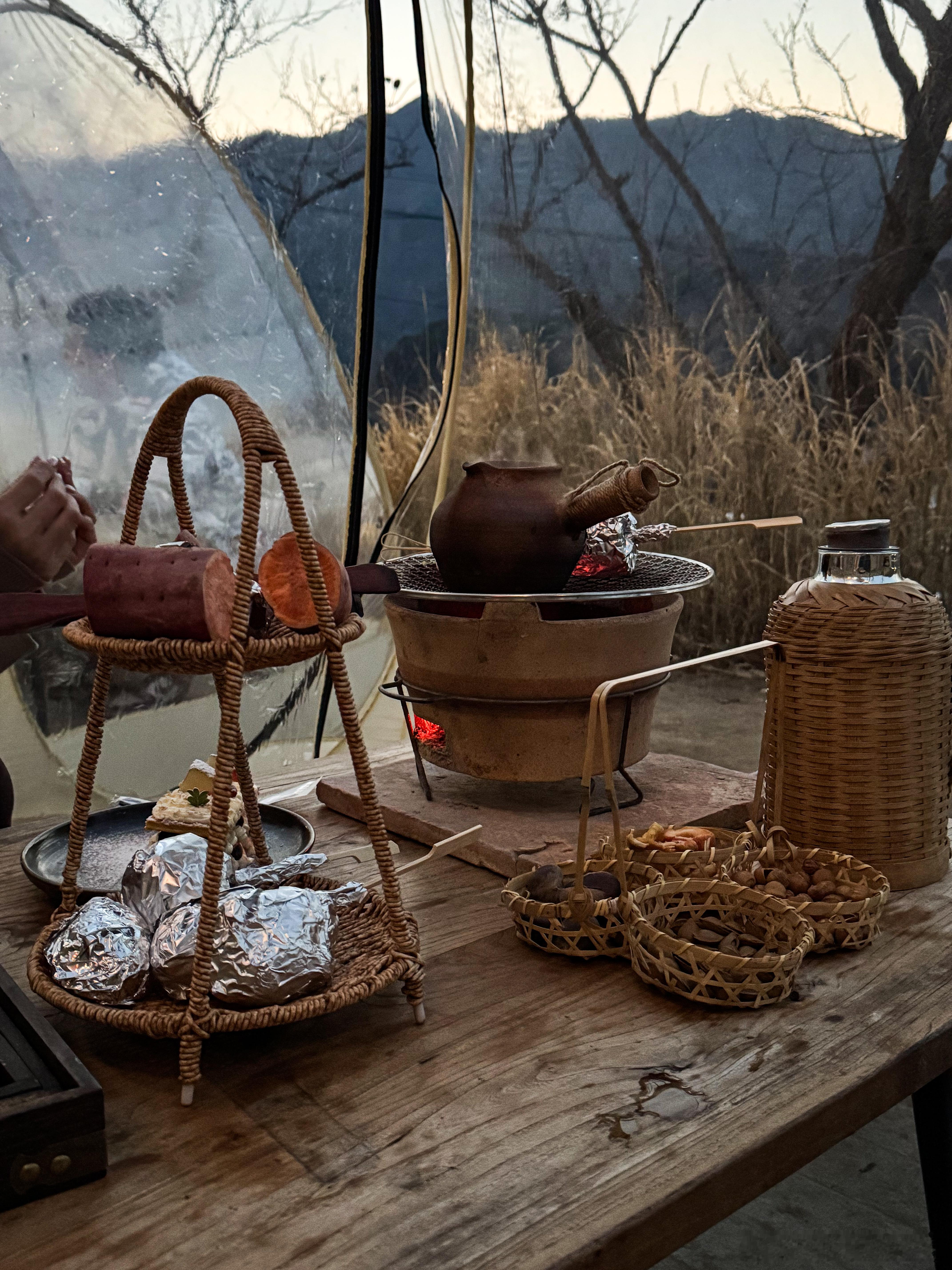 板栗村这么多人吗~暖和暖和！ 