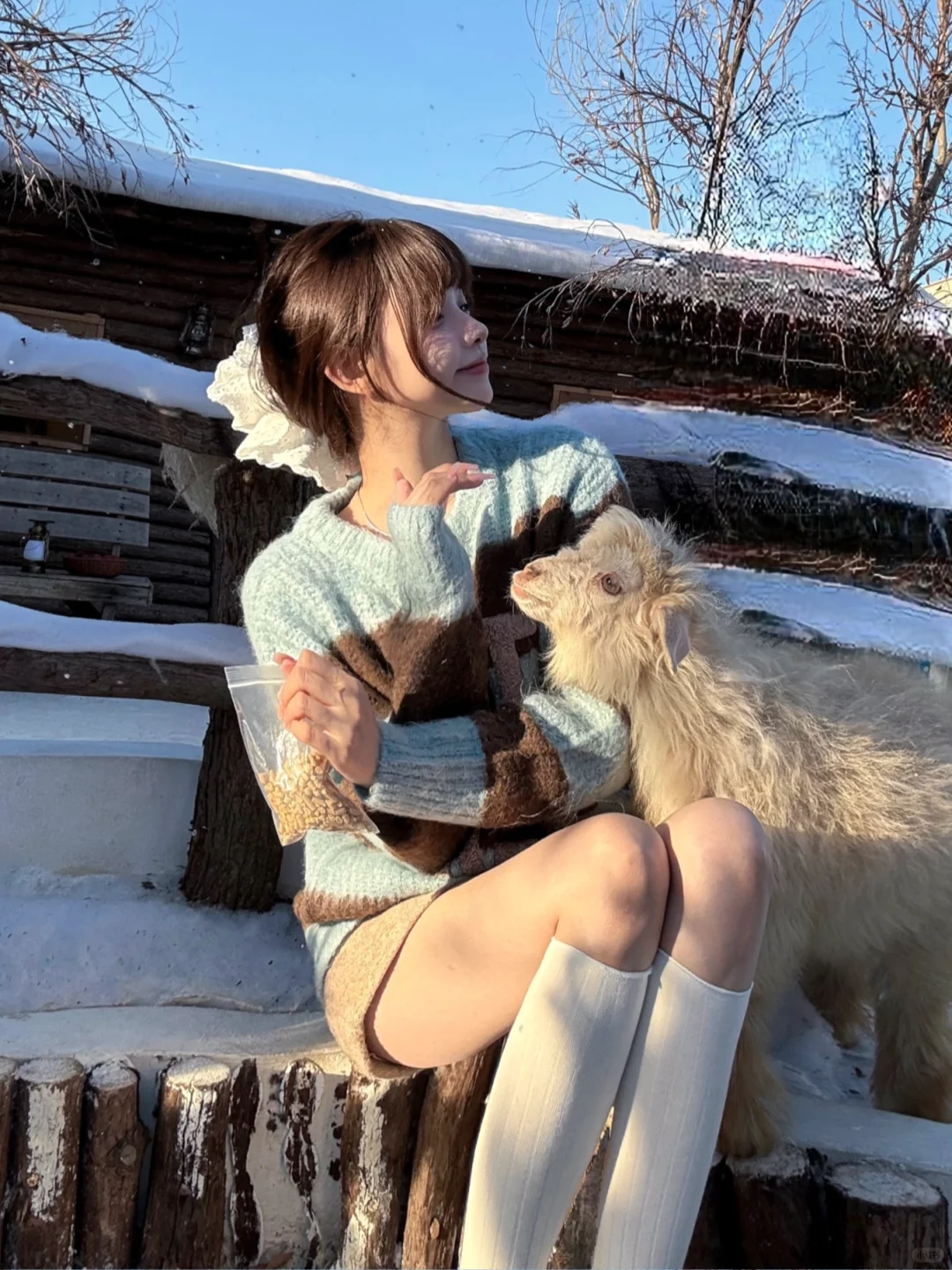 雪地拍照好有氛围❄️‧₊˚⋆♡̷☆₊