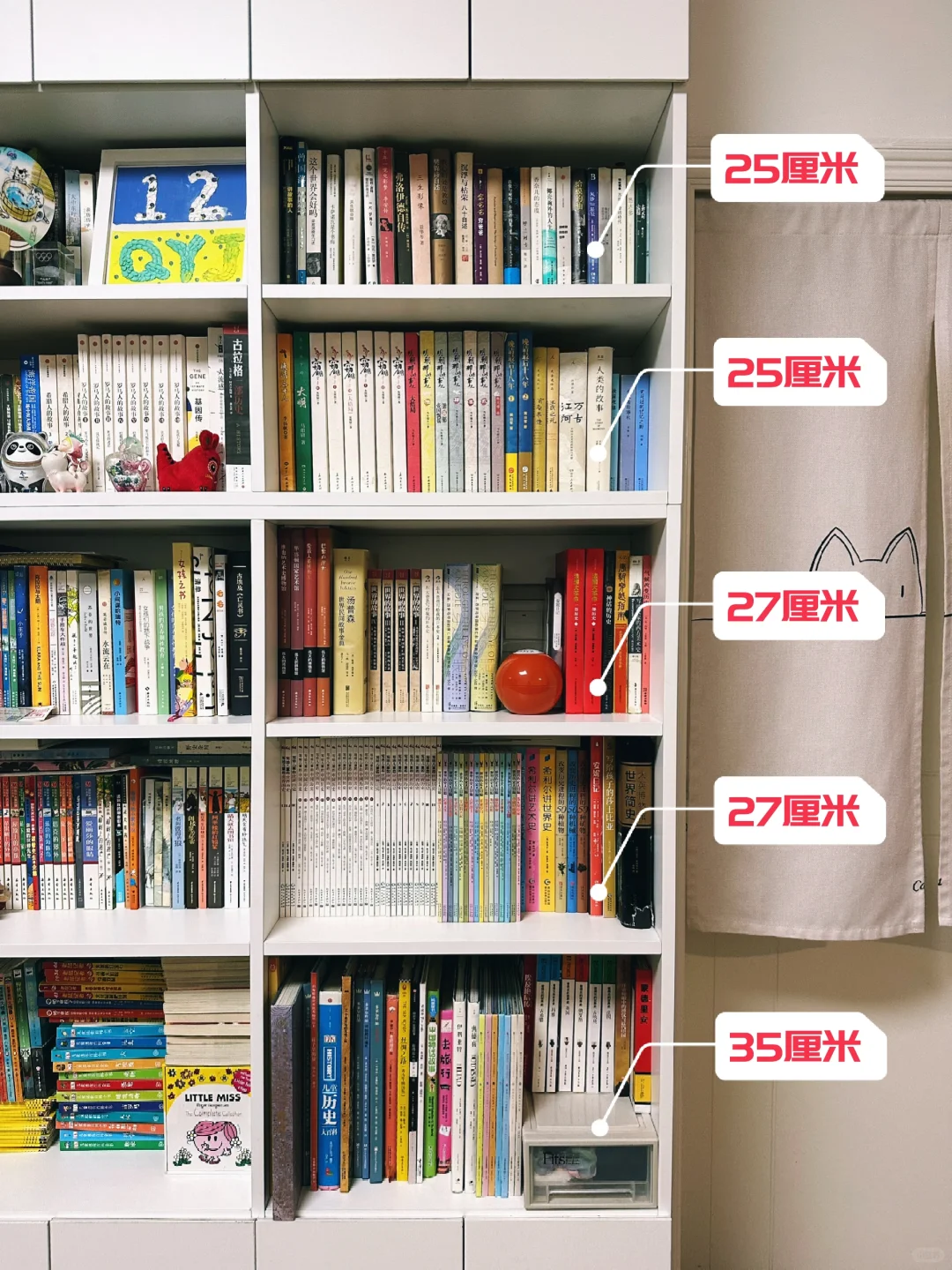 一张图学会书架层高设置