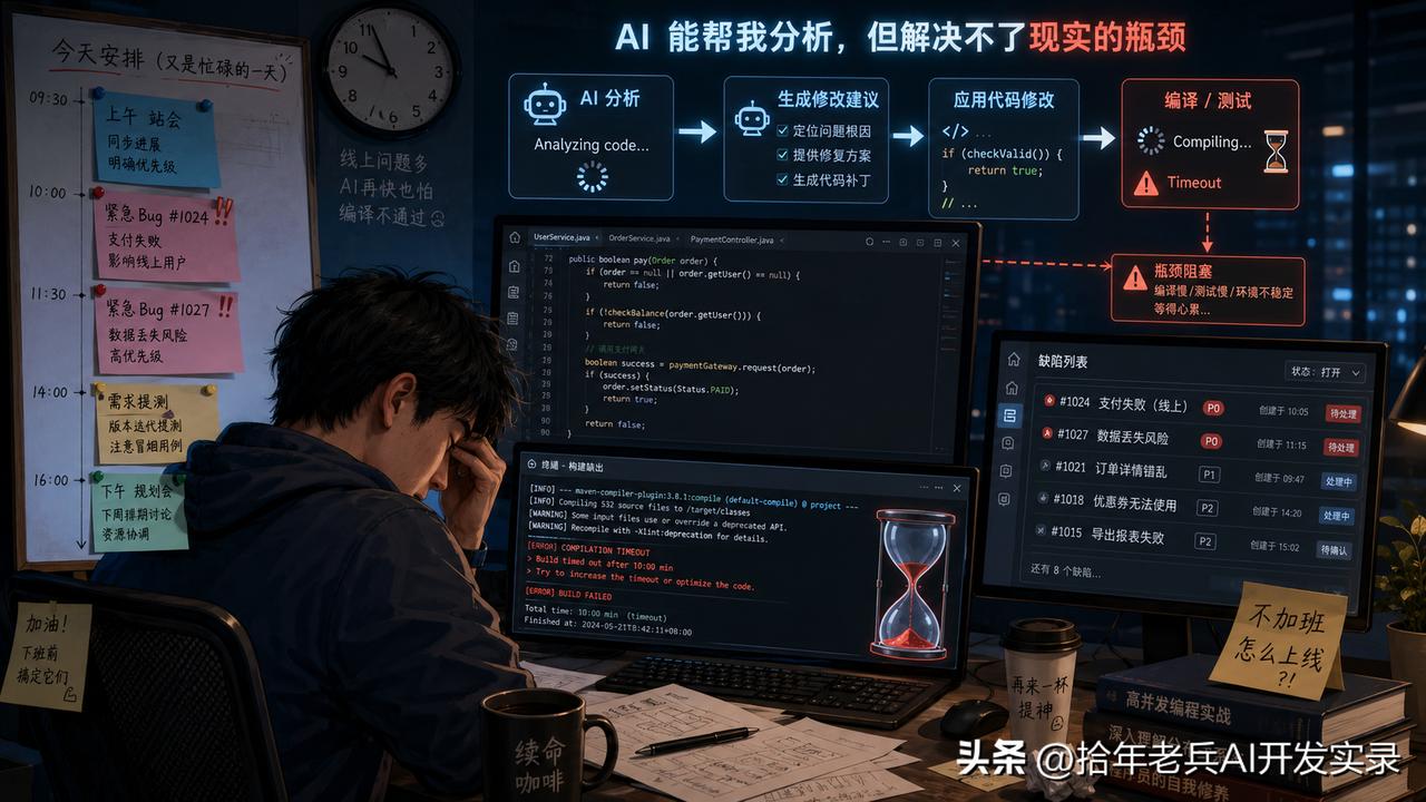 今天真被AI开发狠狠上了一课。

早会上才发现，前面的开发任务理解偏了。两个当天
