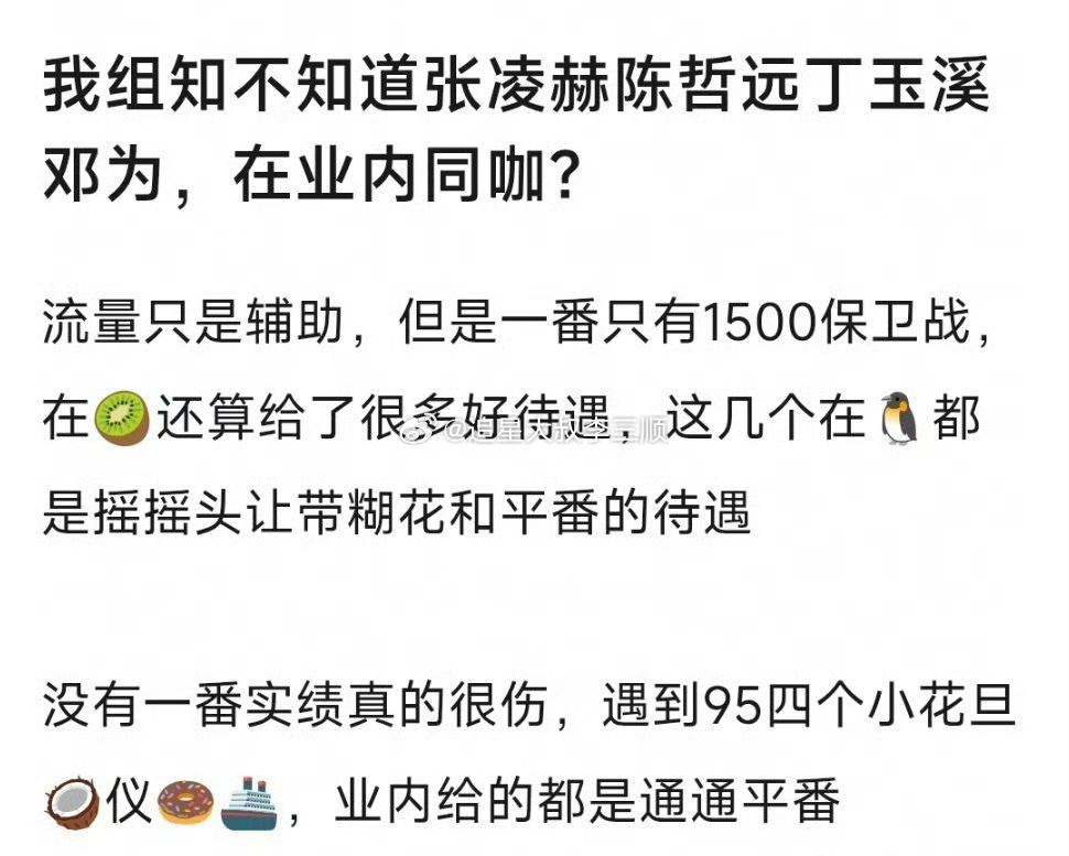 张凌赫、陈哲远、丁禹兮、邓为，在业内同咖？不过这一届95生质量是真的很高[思考]