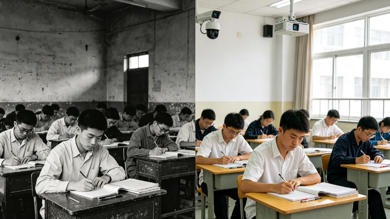 过去只拼文化课，升学渠道单一；现在艺考、强基计划、单招多种路径可选。
早年学习资
