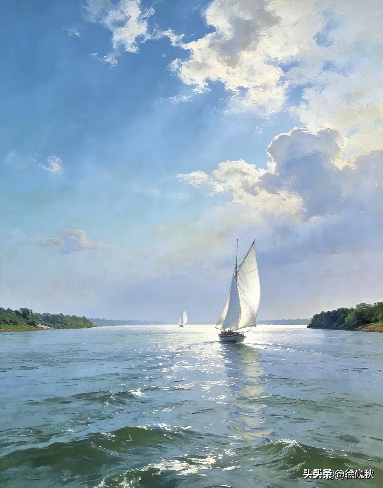 孤帆远影碧空尽，
唯见长江天际流。