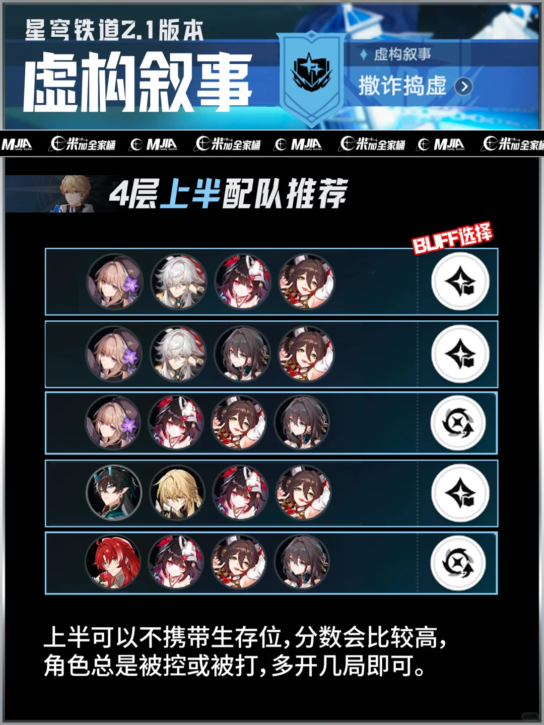 2.1虚构叙事撒诈捣虚｜低配阵容推荐攻略