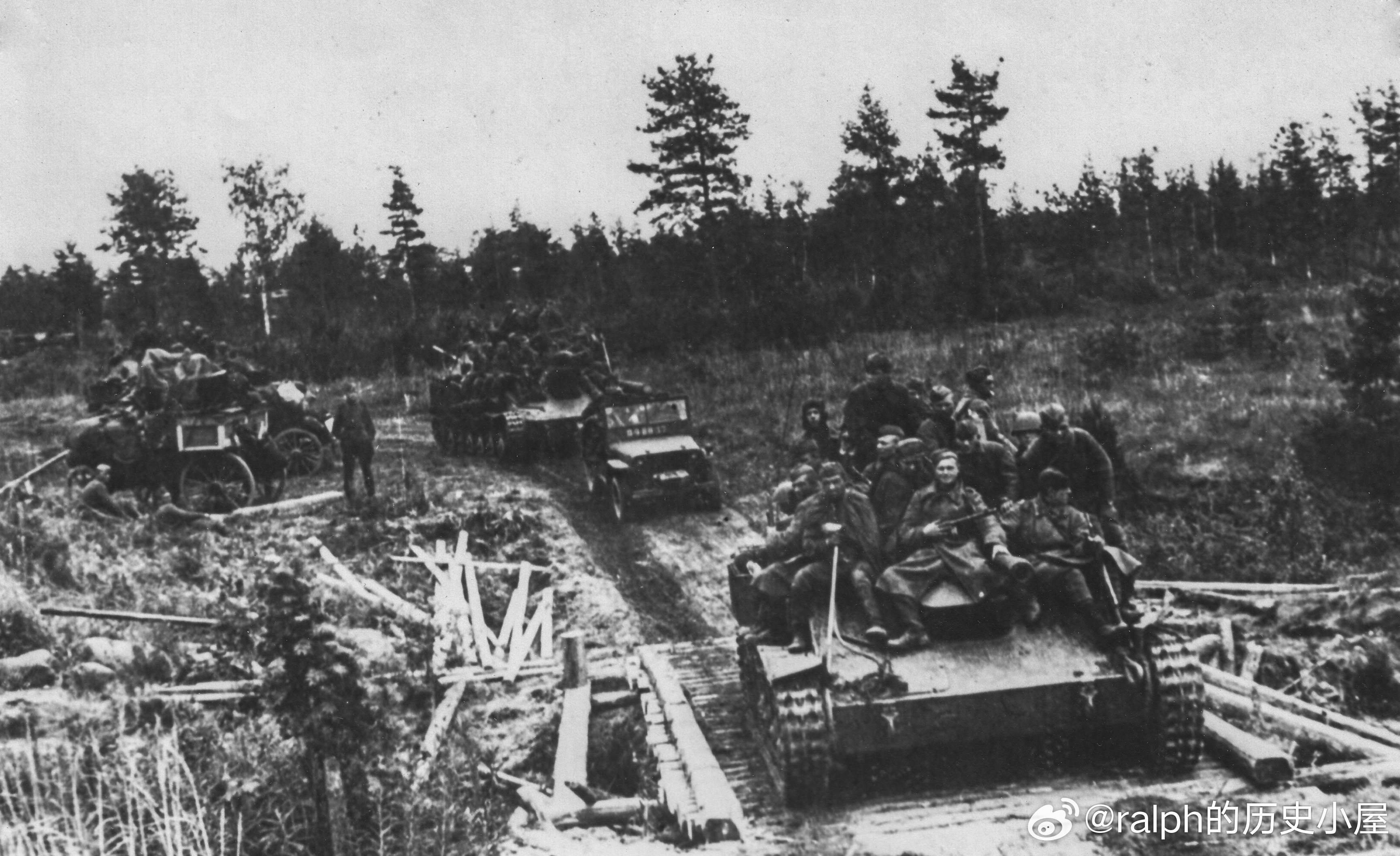 1944年6月卡累利阿地峡作战中苏军的СУ-76М自行火炮纵队军事历史全触达