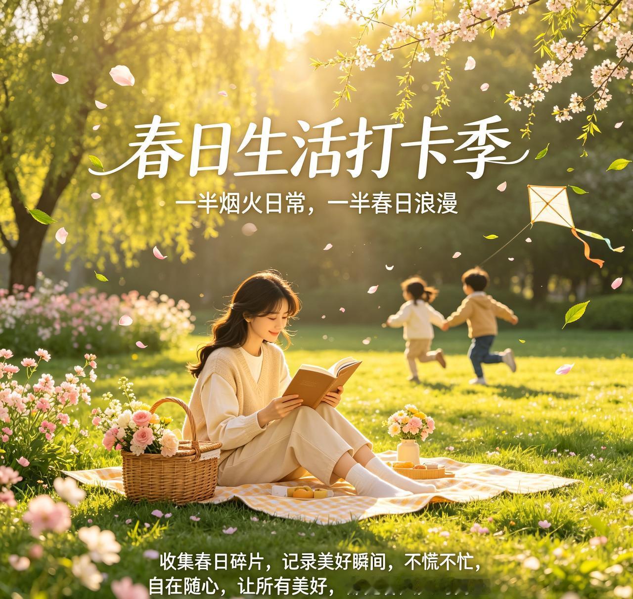 春日正好，微风不燥，
一半烟火日常，一半春日浪漫🌿
 
赴一场花开，揽一缕清风