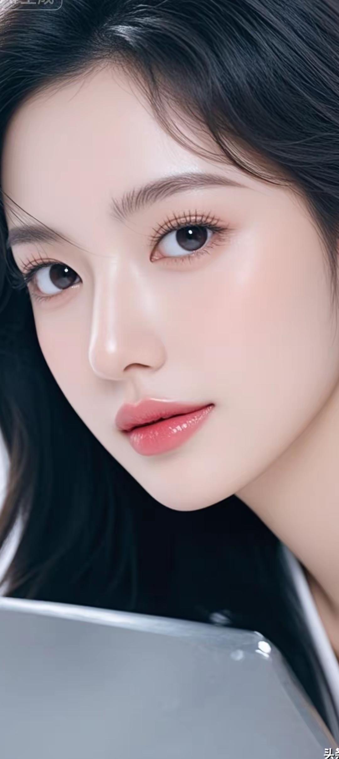 甜美少女，手持平板，温柔可人