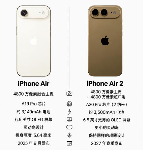 iPhone Air 2，预计 2027 年春季推出！
这一款产品，评论不一，喜