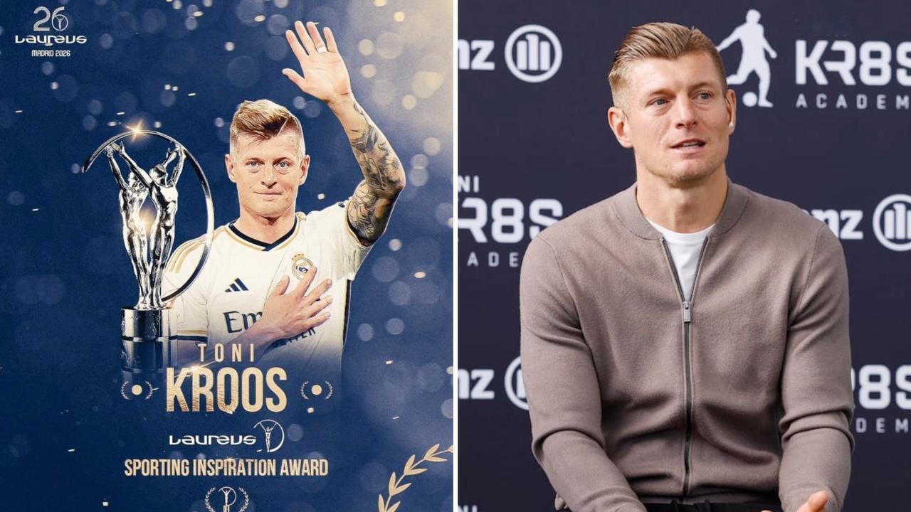 36岁的前皇马中场托尼·克罗斯，获得2026劳伦斯体育启发奖
该奖项于今年首次设