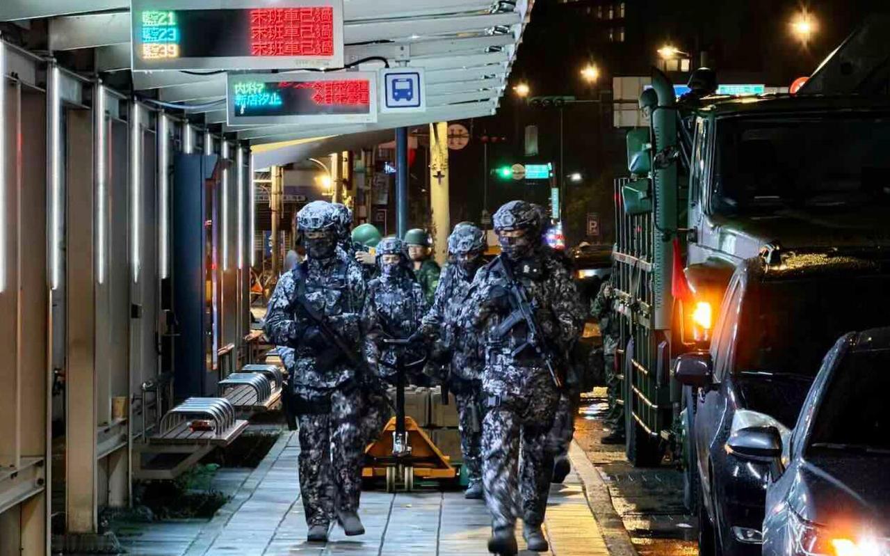 台军的城市迷彩在“汉光42号”演习中亮相，
目前能看的是台军宪兵部队使用，
采用