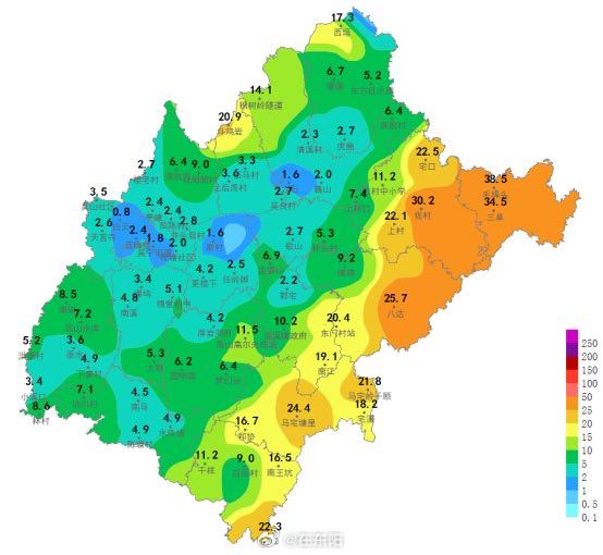 东阳身边事 8月27日08时至8月28日12时全市平均面雨量12.2毫米，排名前