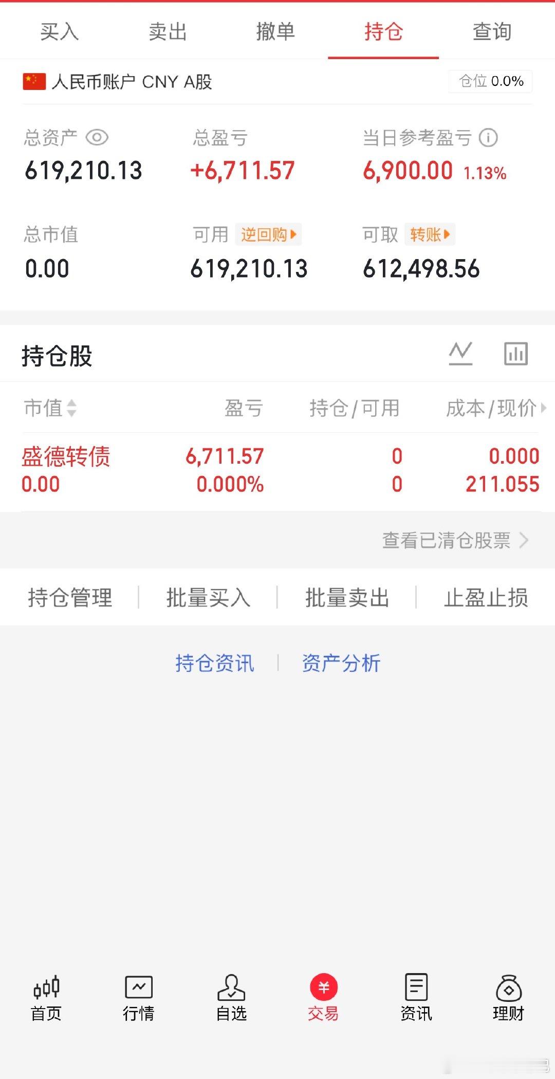 10月30号可转债记录全职（ 29）天！50万起步当日参考盈亏: +6K昨天失去