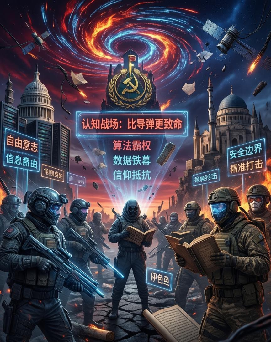 这一轮美以对伊朗的打击，不光是导弹和无人机的事。物理战场之外，还有一场仗在打，而