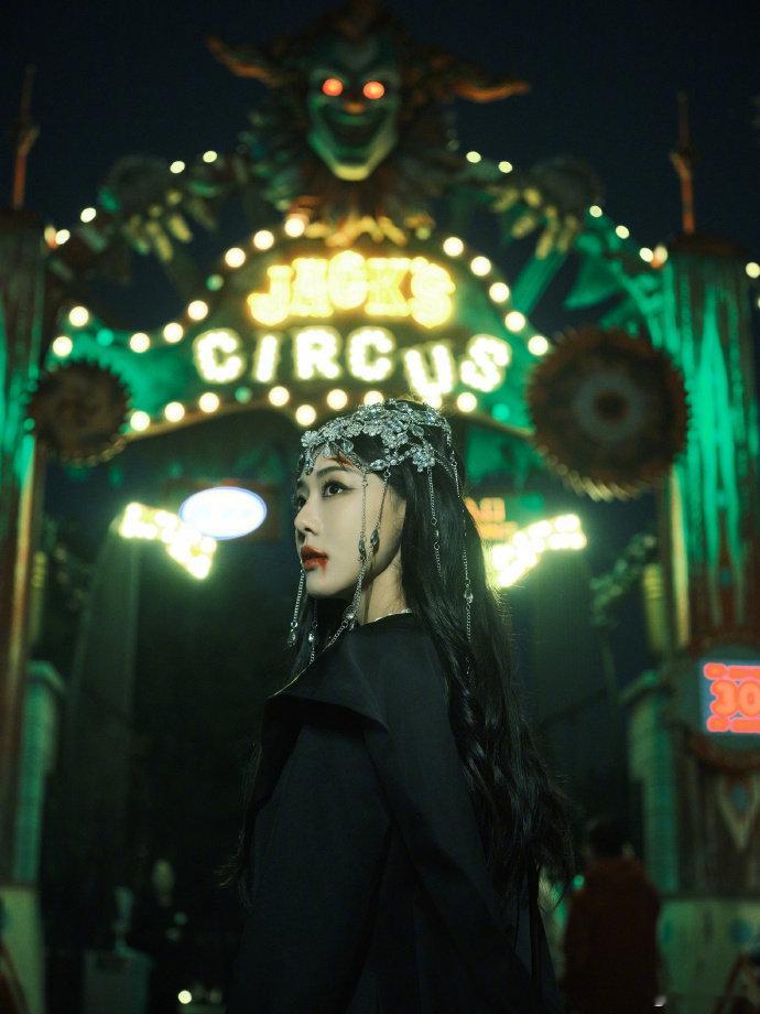 邓家佳万圣节变装邓家佳暗黑风鬼新娘 邓家佳万圣节暗黑风变装 ​​​