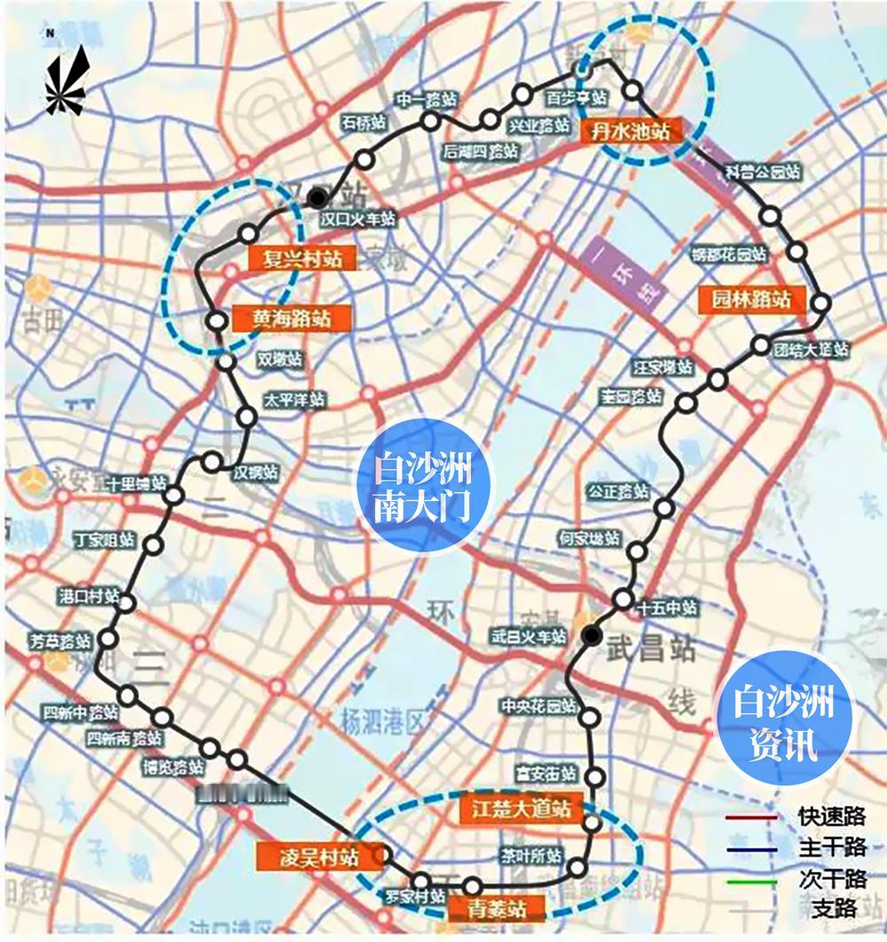 武汉白沙洲南大门本地地铁交通规划武汉地铁12号线武汉白沙洲资讯