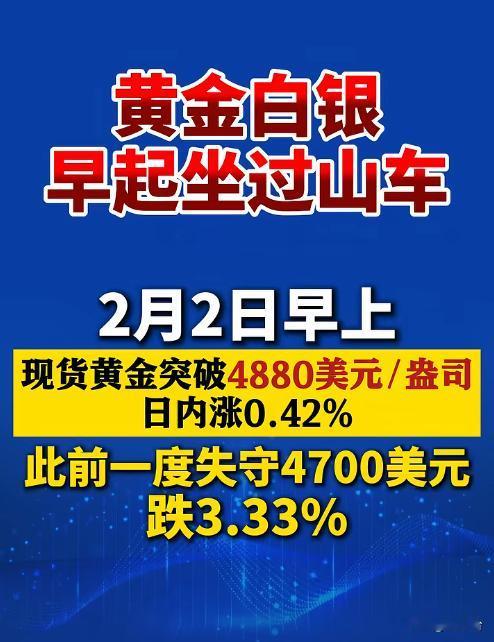 黄金白银疯狂过山车！早盘暴跌后V型反弹，金饰价回调该抄底？
😱谁能想到！2月2