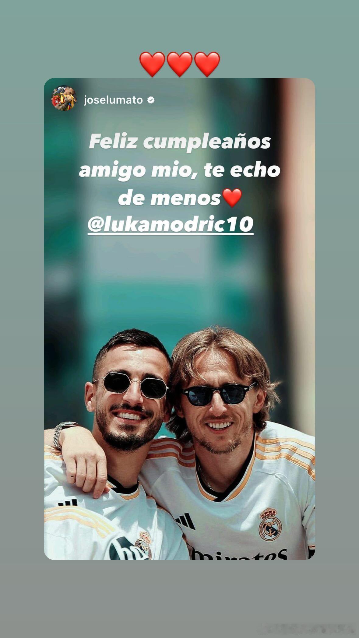 莫德里奇: Hvala svima na lijepim zeljama! 😘