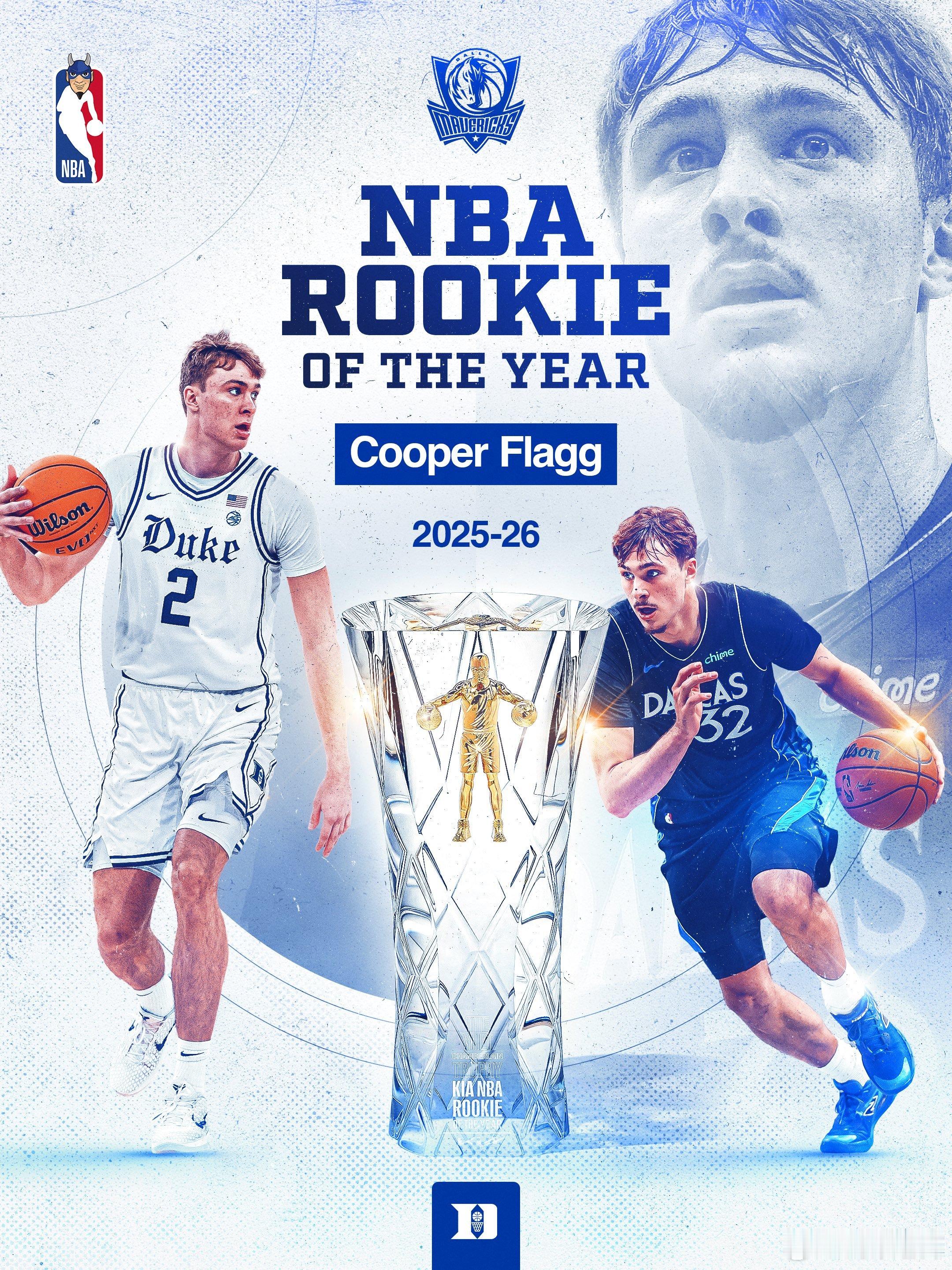 MFFL 杜克男篮官方发推。Coop’s the ROTY‼️‼️‼️😈弗拉格