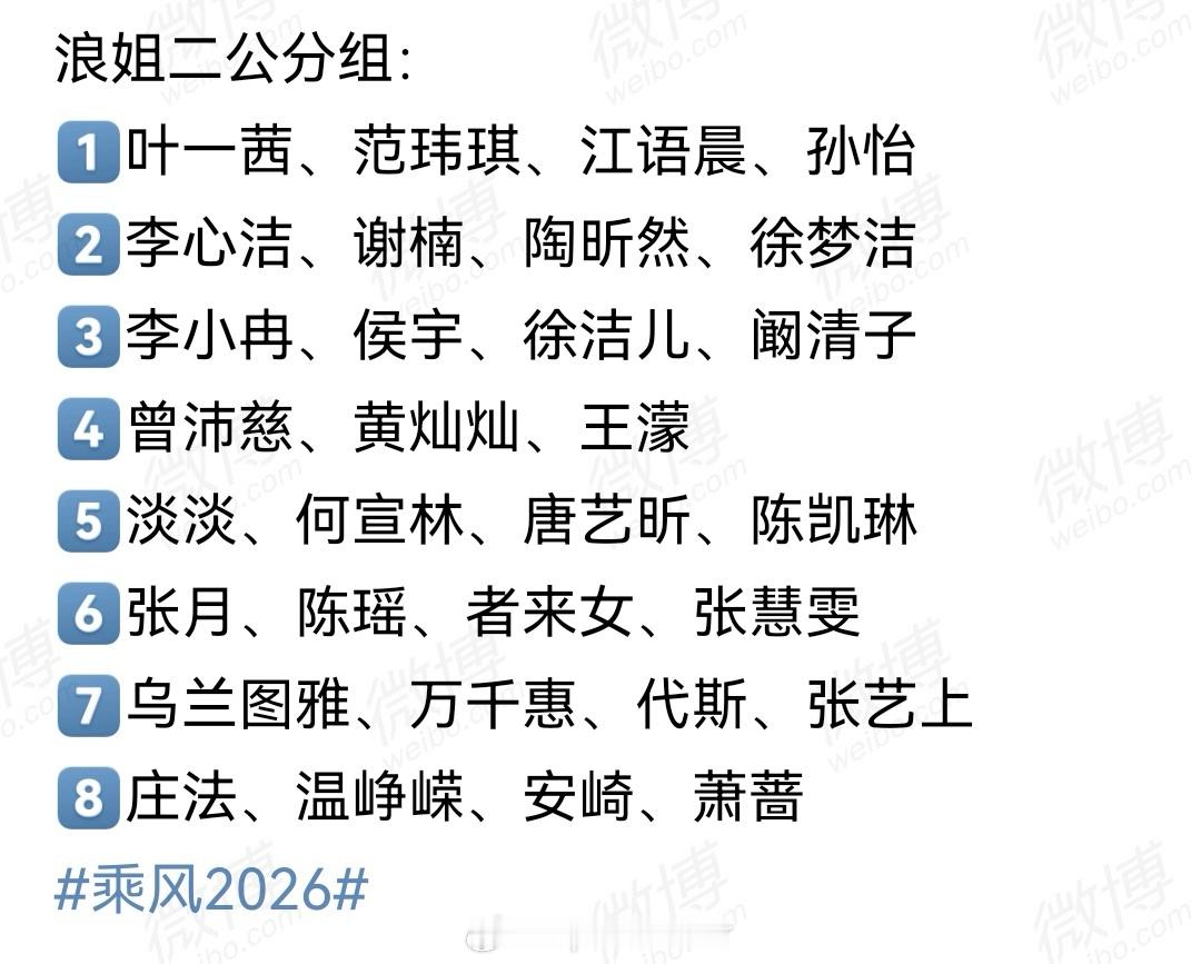 浪姐二公分组绝了！-李小冉+阚清子+侯宇+徐洁儿，好可怕，全靠徐洁儿来主导voc