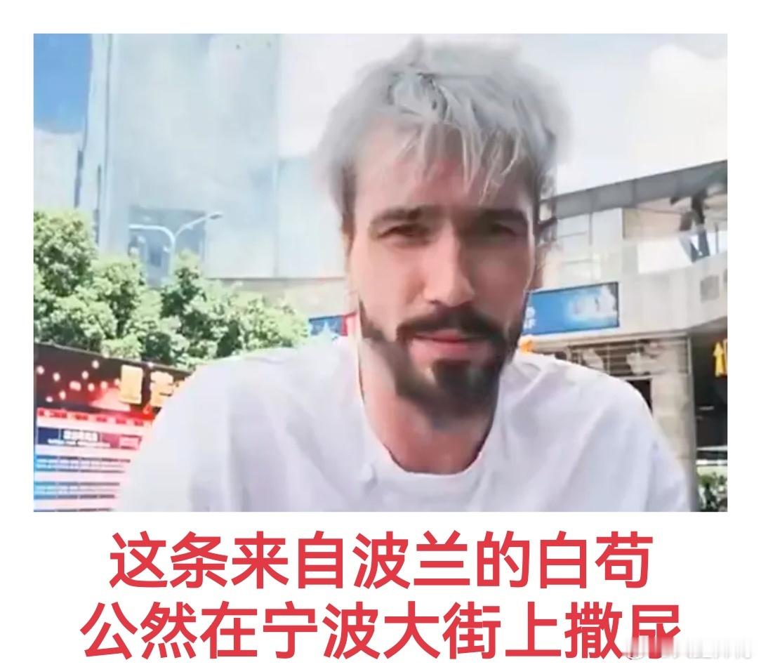 认知 一条来自东呕玻兰的白苟，公然在大街上撒尿，屎拉机✔对待歪果仁正确的方式鄙事