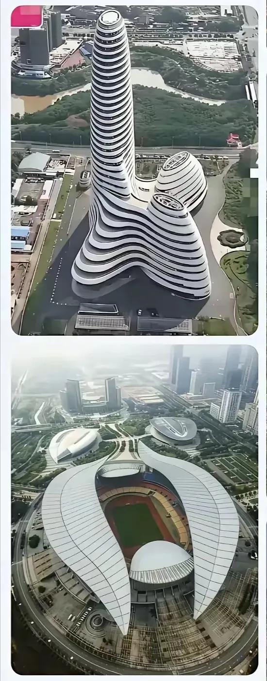 广西南宁市最具特色的两座建筑物：一是广西新媒体中心，二是广西体育中心。其中，广西