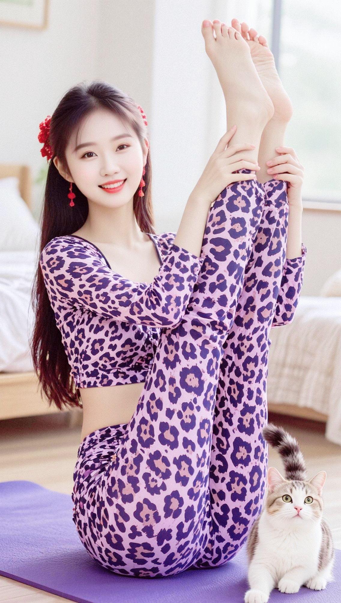 AI居家瑜伽写真  上热搜 舞蹈老师 毕业照