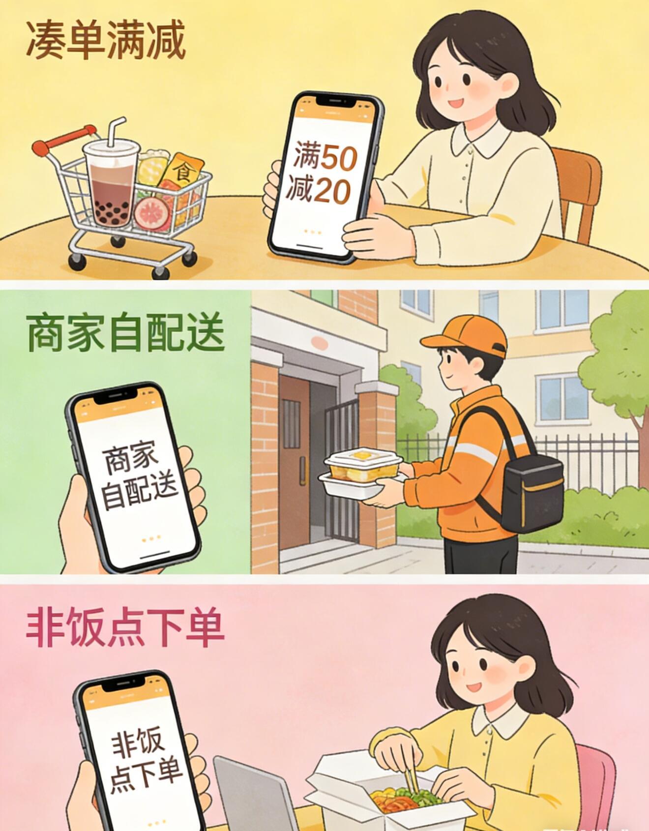 1块钱怎么吃到京东外卖 点外卖省钱有妙招！凑满减、选自配送、避开高峰，轻松省下不