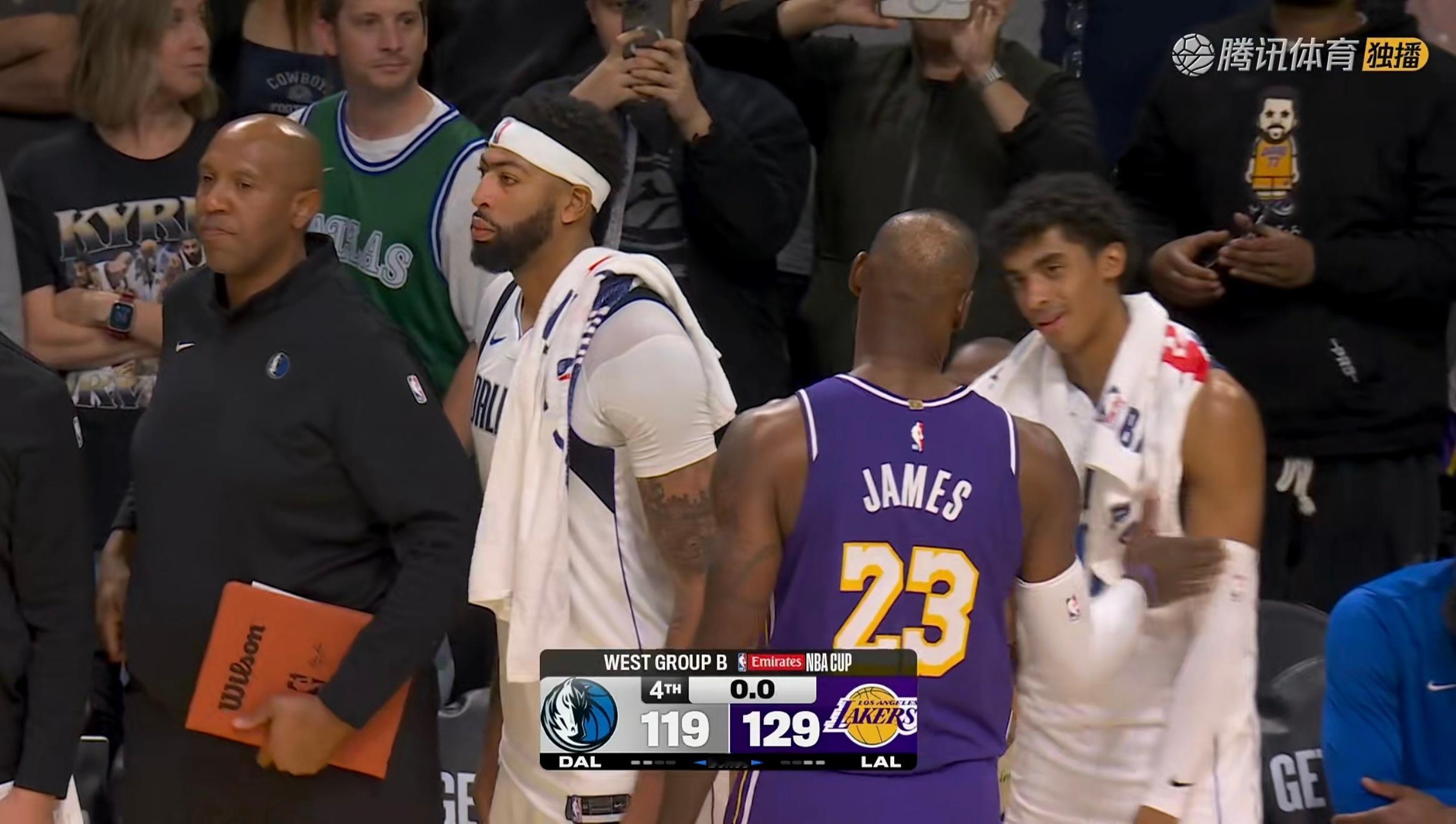 湖人129:119战胜独行侠！有想看全场回放的吗？詹姆斯浓眉赛季首次对决独行侠v