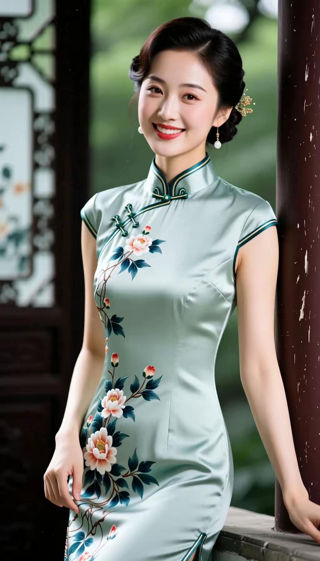 清江引·旗袍韵致
旗袍似诗情韵妙，
贴合身姿俏。
曲线曼妙生，
举止柔情绕。
东