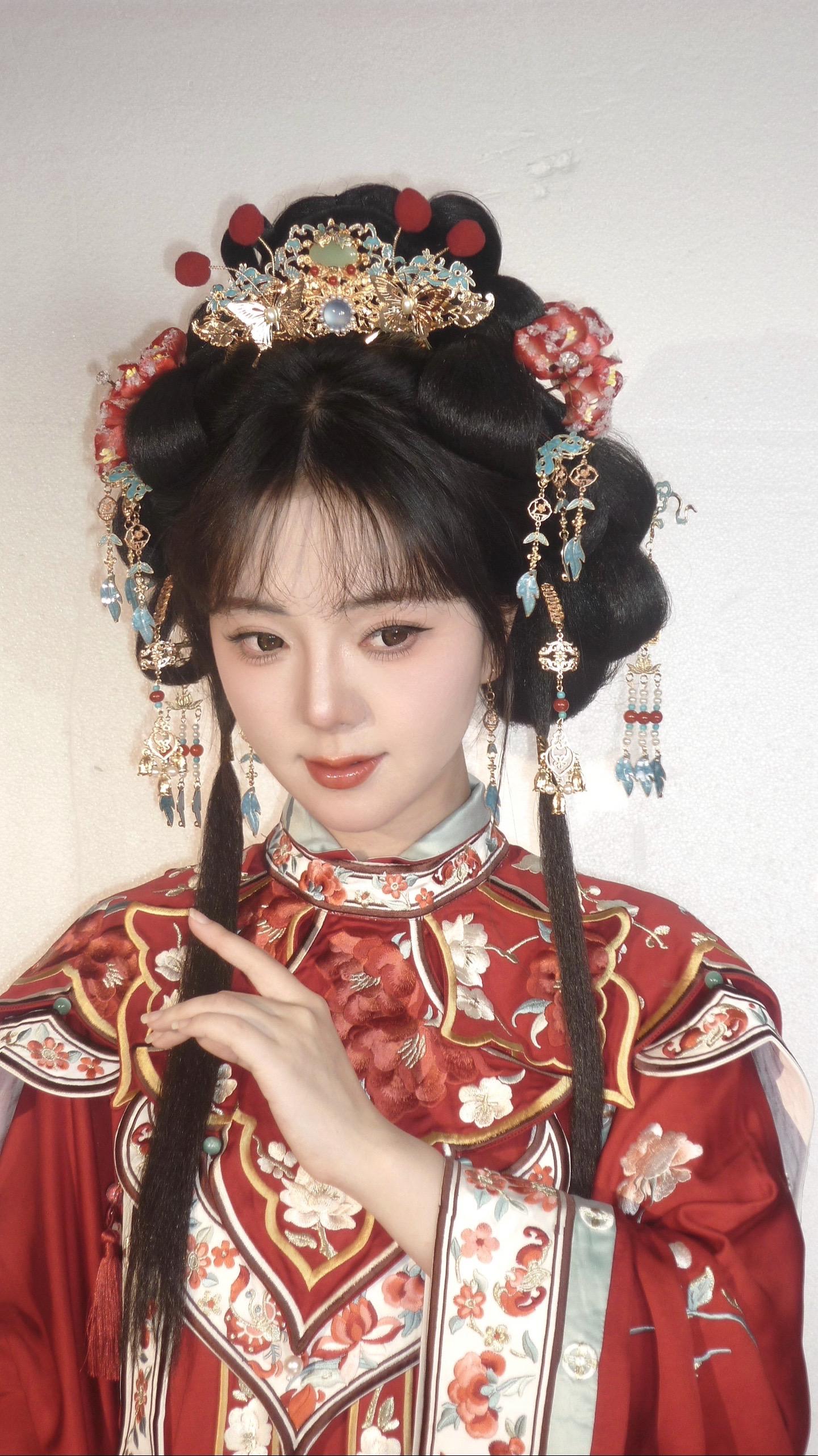 汉服发型 汉服婚嫁造型 汉服妆造 明制婚服 国风合伙人