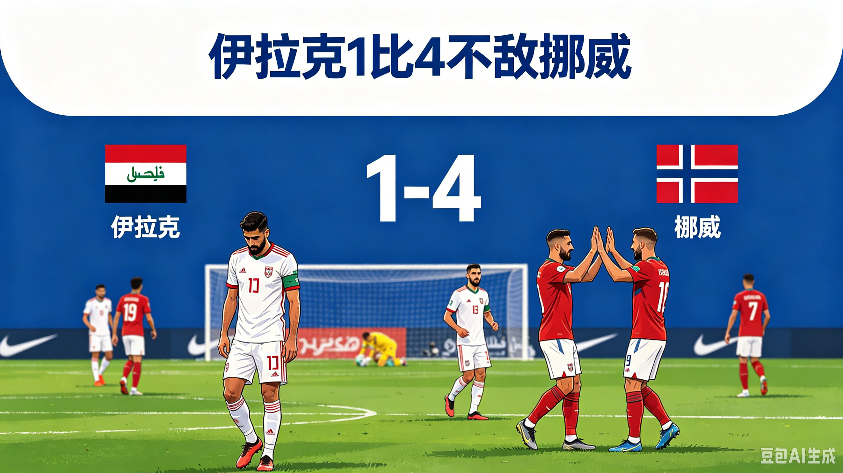 伊拉克1比4挪威哈兰德错失帽子戏法亚洲球队不败被终止世界杯 哈兰德首秀双响 挪威