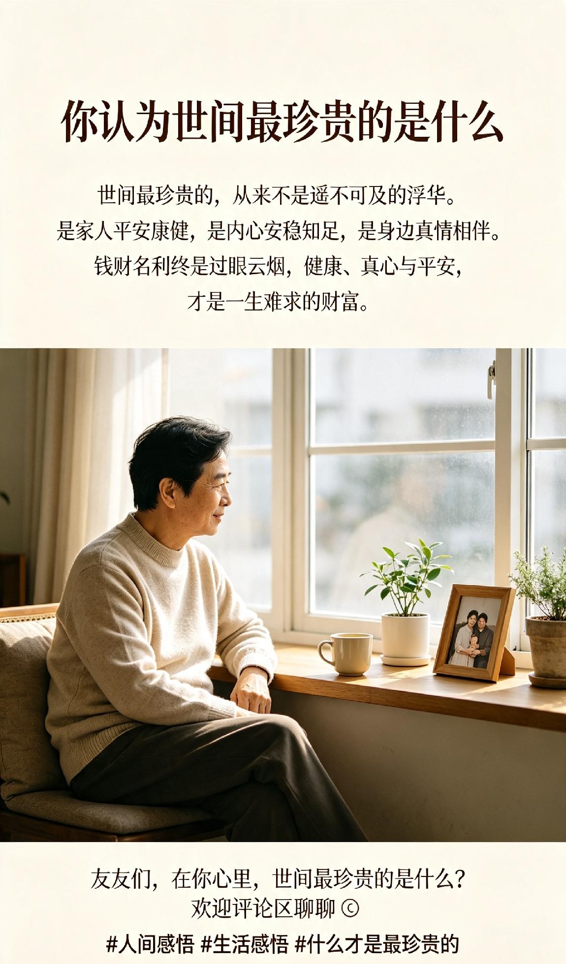 人到中年才慢慢明白：真正珍贵的东西，往往都不是最贵的。
世间最珍贵的，从来不是遥