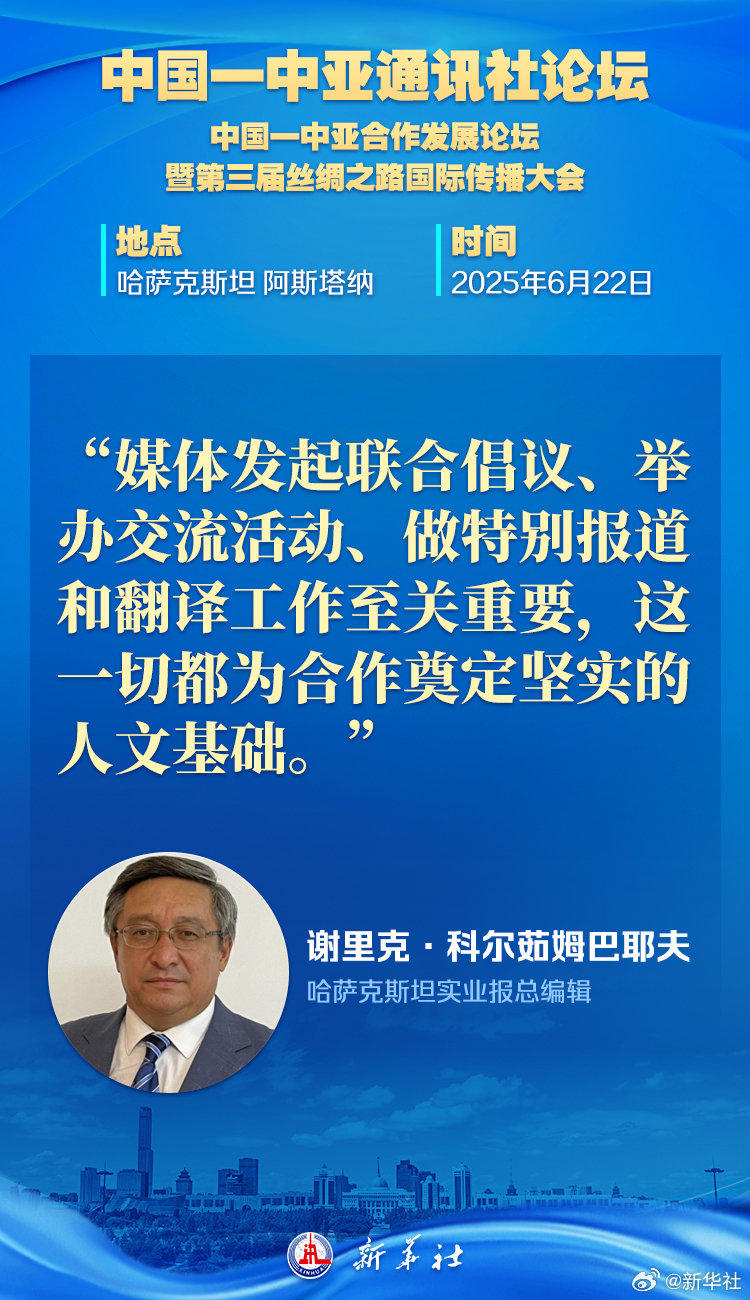 【#中外嘉宾寄语中国—中亚通讯社论坛#】中国—中亚通讯社论坛、中国一中亚合作发展
