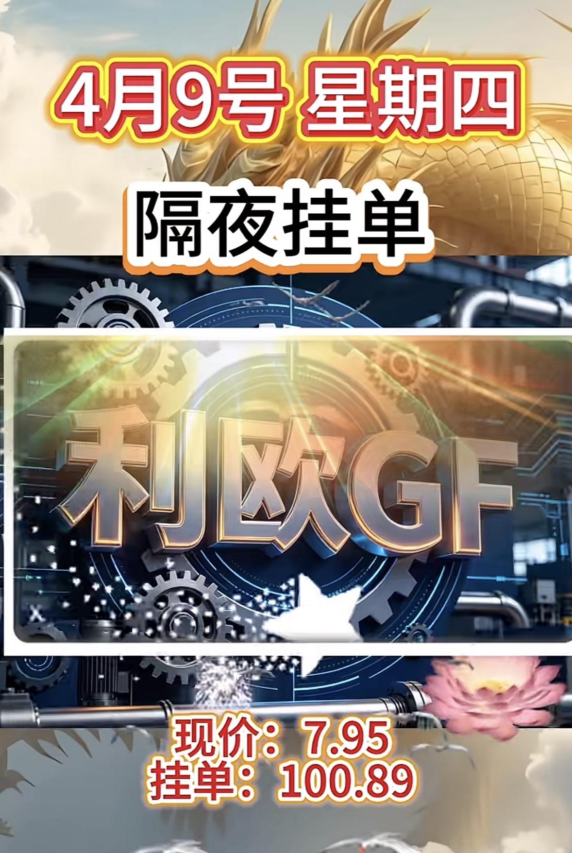 4月9日周四暗盘隔夜挂单排行榜揭晓

4月9日隔夜挂单，其实就是在券商允许时段提