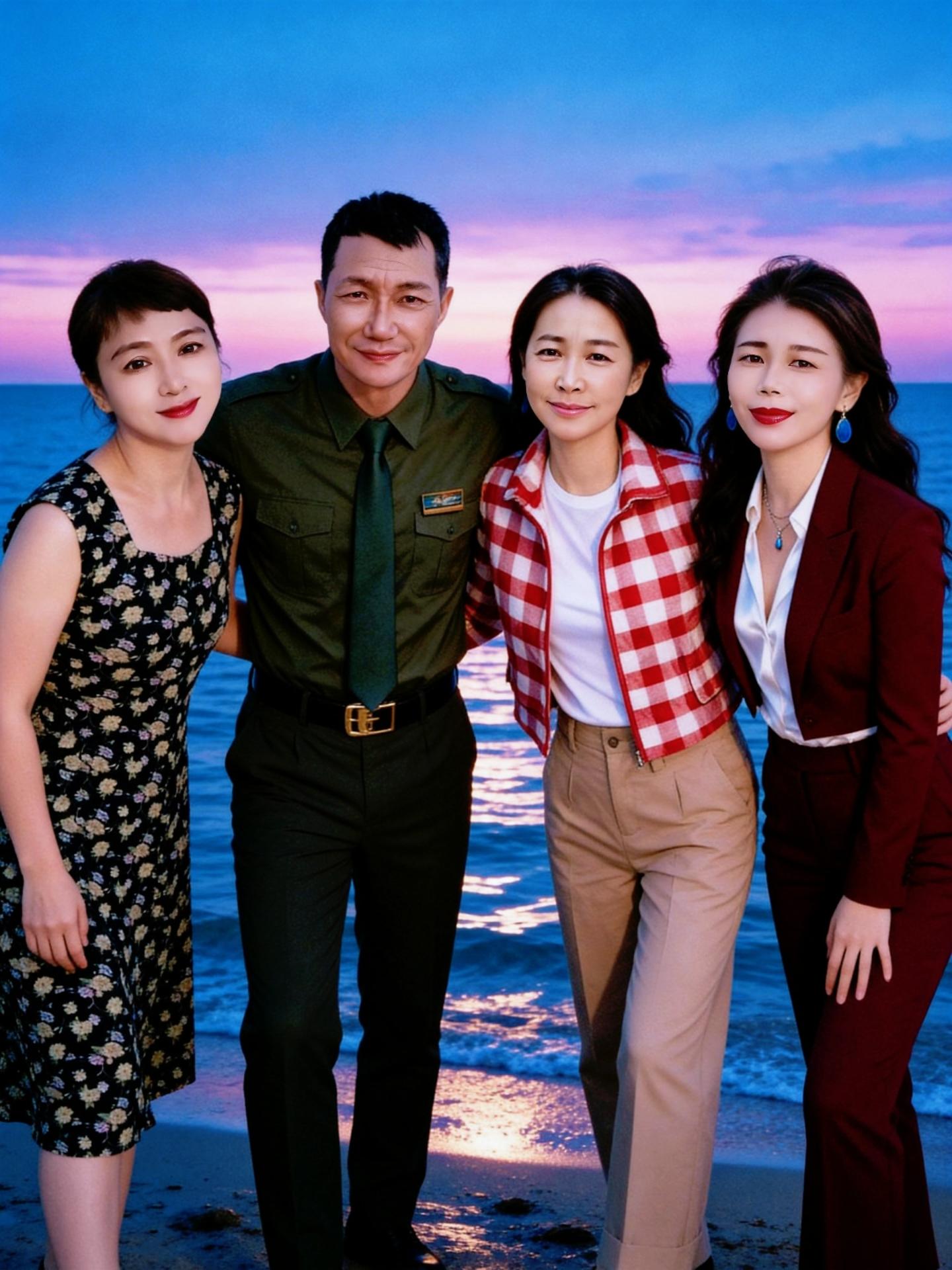 海边四人照