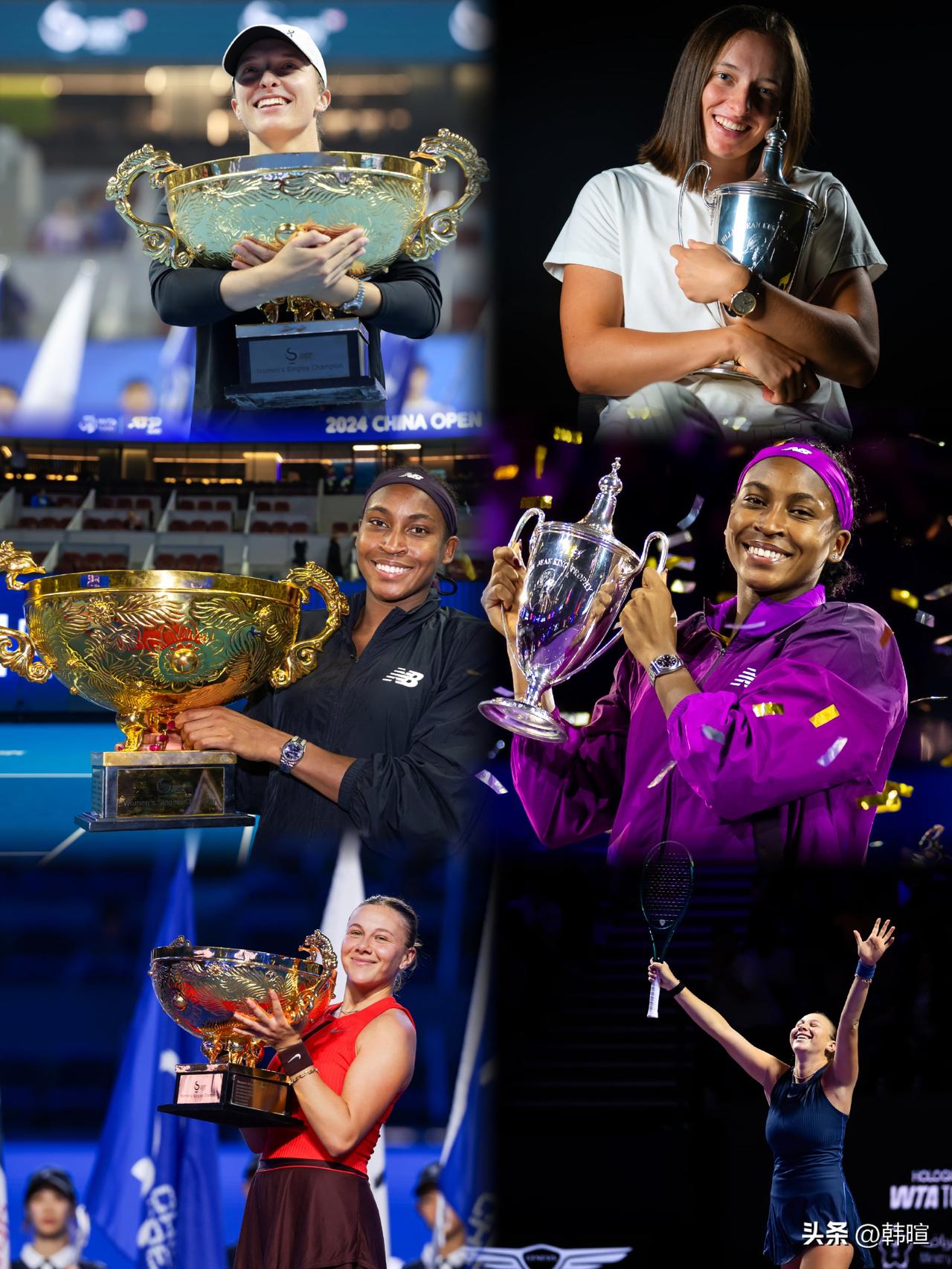 说个奇妙的巧合！
过去的2023年和2024年，当年赢得中网女单冠军的球员都在当
