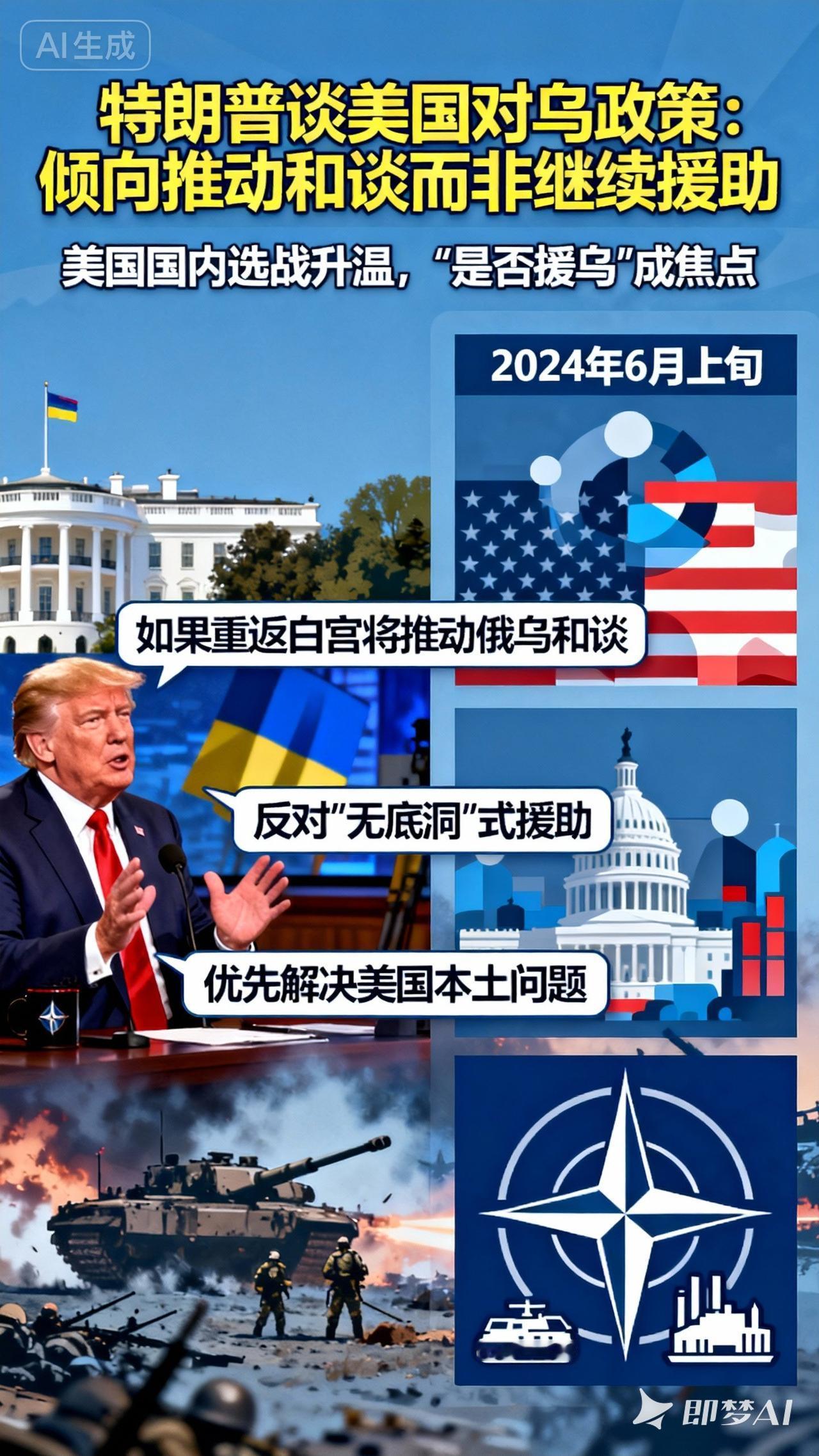 特朗普要放弃乌克兰吗

美国前总统特朗普在接受媒体采访时，再次谈及美方对乌克兰的