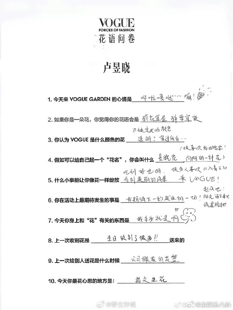 卢昱晓的字好看 ​​​