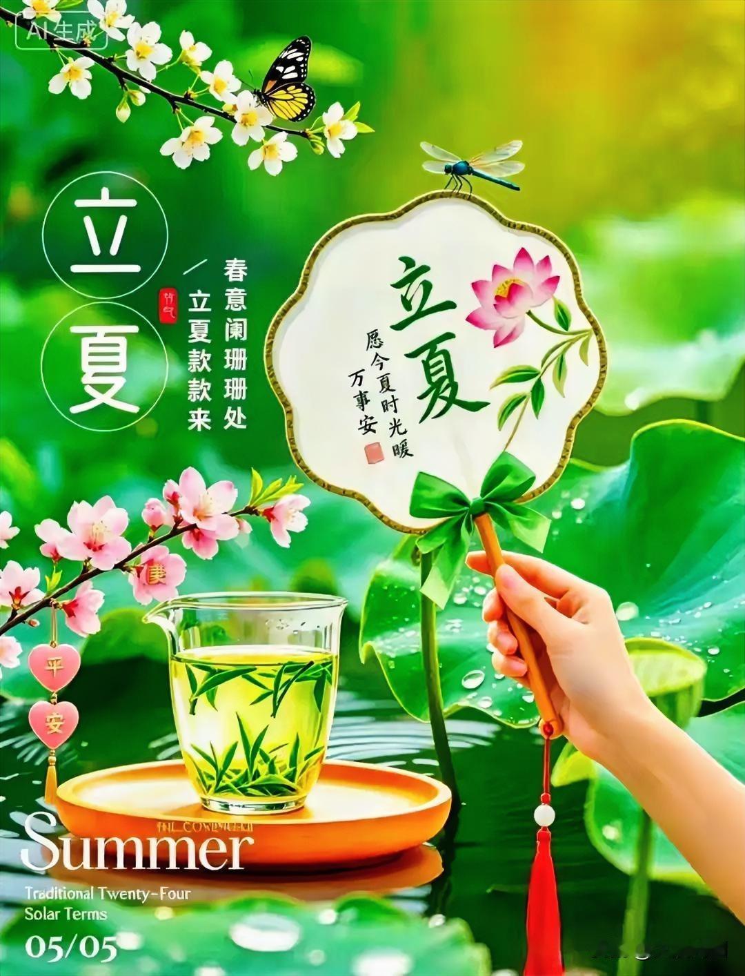 立夏时节，万物生长，愿你平安安康。