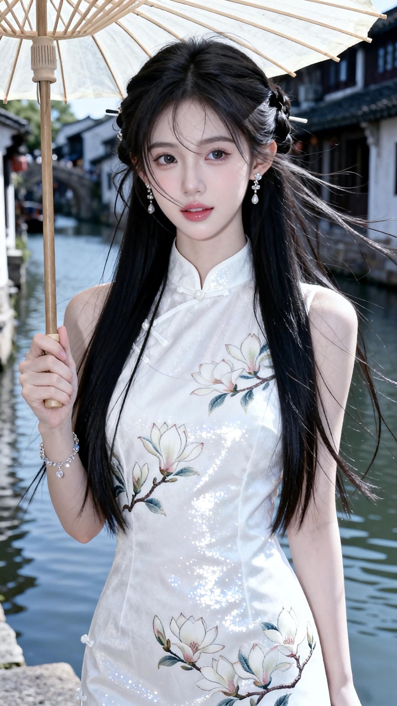 旗袍给予什么样女性美?梦里水乡，梦中女神，优雅永不过时国风范中式旗袍 旗袍穿搭风