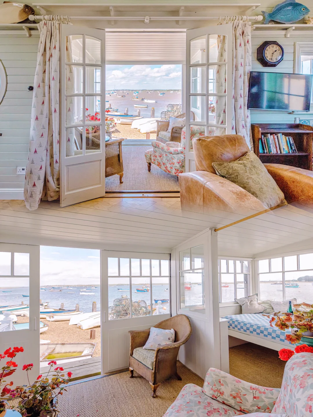 英国⛴️绝美渡轮民宿 涨潮坐落在发光水面上