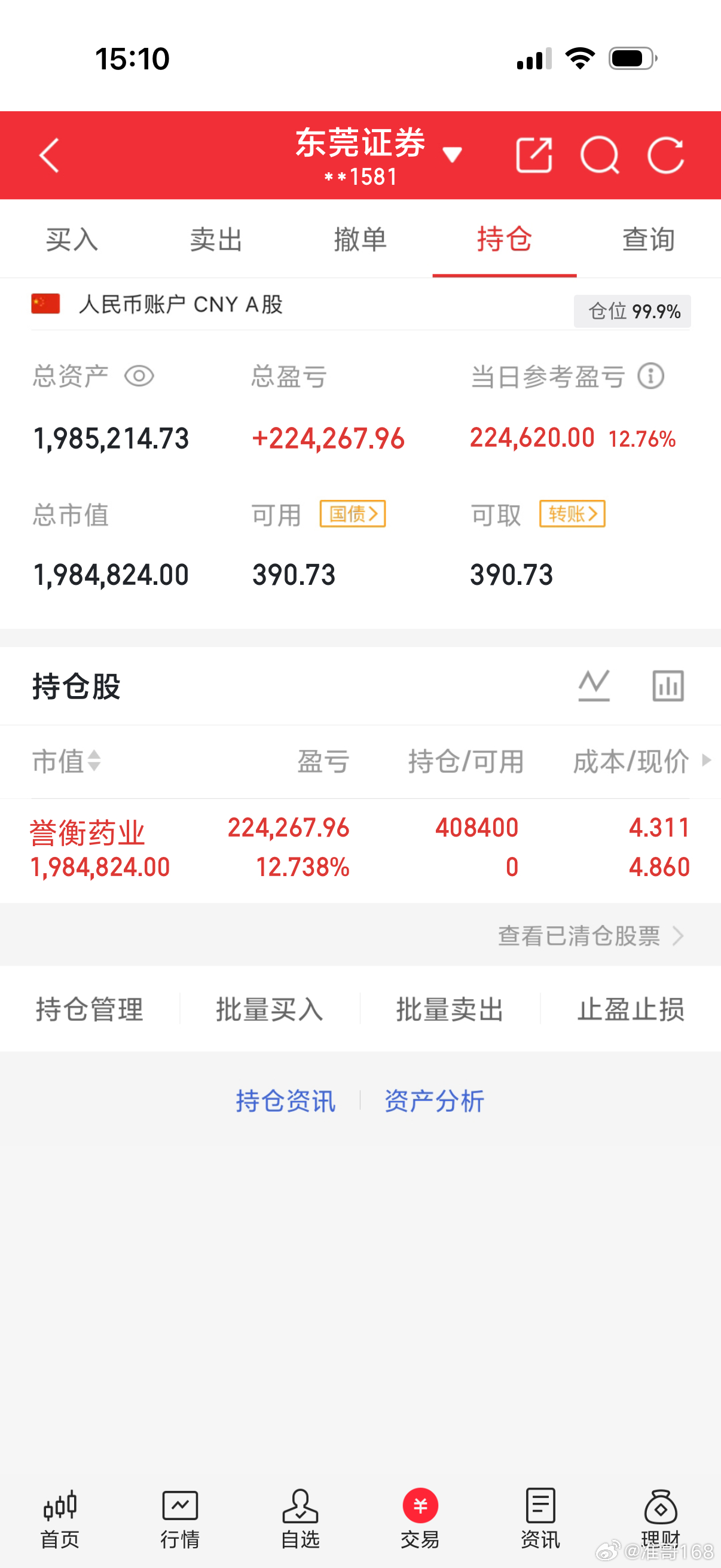 个人关注誉衡药业！ ​​​