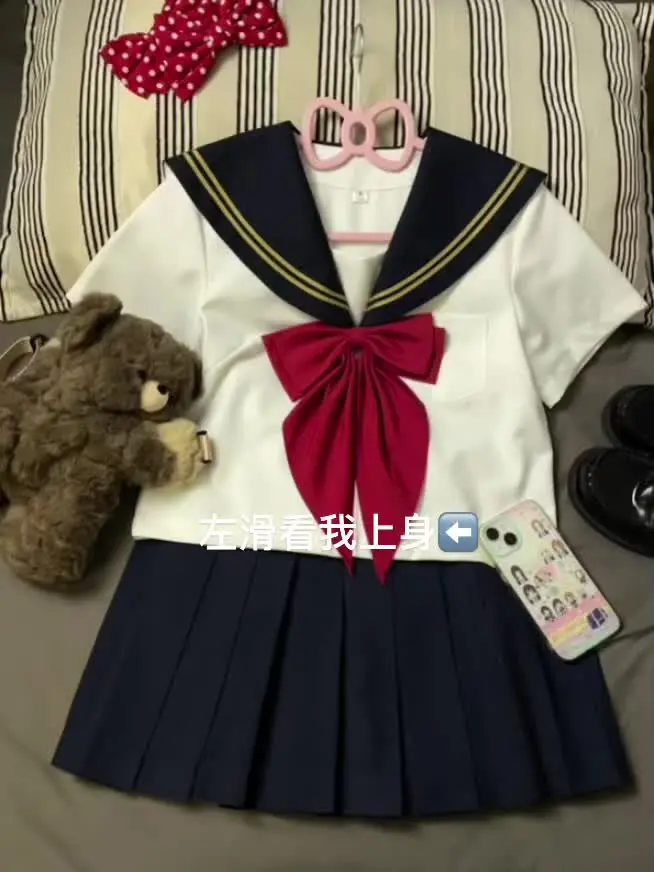 水手服 jk拍照姿势 穿搭